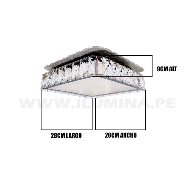 LÁMPARA COLGANTE KRYSTAL GONUL 6007F LED + CONTROL REMOTO