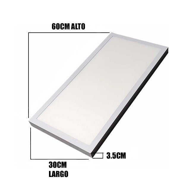 PANEL LED RECTANGULAR 40W 600X300 3500K LUZ CÁLIDA