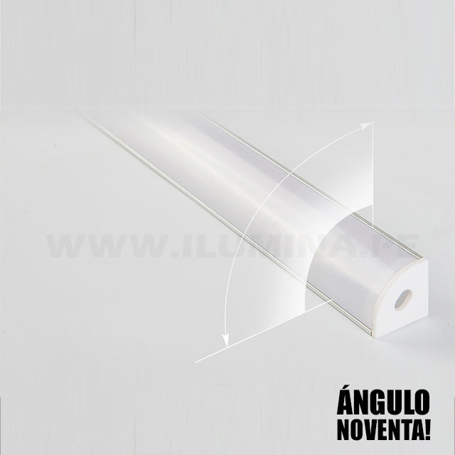 PERFIL ESQUINERO DE ALUMINIO 2.00MTS ADOSABLE PARA CINTA LED 601 ECOLAMPS