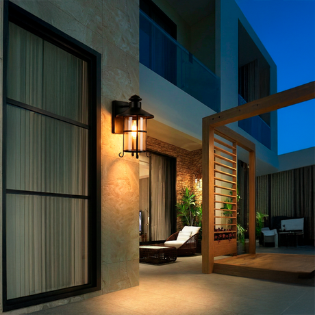 LÁMPARA DE EXTERIOR SIMONA BLACK LED 12W LUZ CÁLIDA