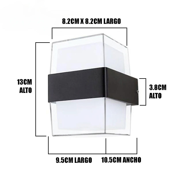LÁMPARA DE EXTERIOR PAOLA LED BLACK 10W LUZ CÁLIDA