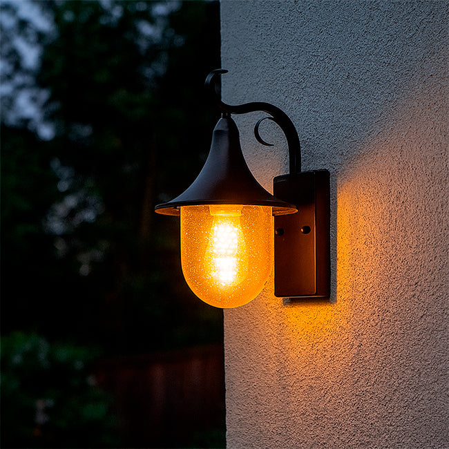 LÁMPARA DE EXTERIOR ROMINA BLACK LED 12W LUZ CÁLIDA - SIN FOCO