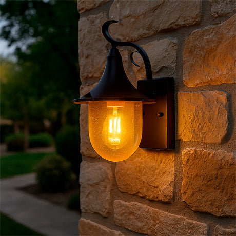 LÁMPARA DE EXTERIOR ROMINA BLACK LED 12W LUZ CÁLIDA - SIN FOCO