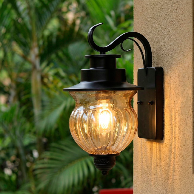 LÁMPARA DE EXTERIOR MILAN BLACK LED 12W LUZ CÁLIDA