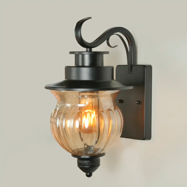 LÁMPARA DE EXTERIOR MILAN BLACK LED 12W LUZ CÁLIDA