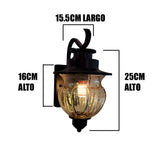 LÁMPARA DE EXTERIOR MILAN BLACK LED 12W LUZ CÁLIDA