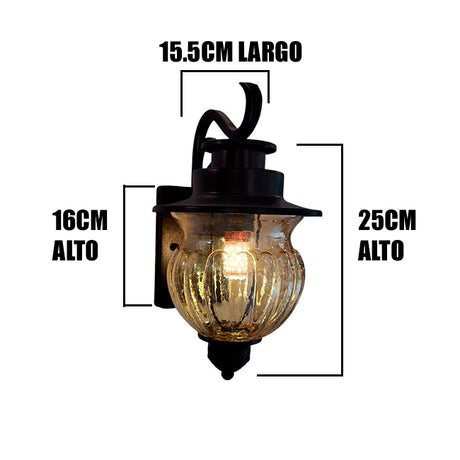 LÁMPARA DE EXTERIOR MILAN BLACK LED 12W LUZ CÁLIDA