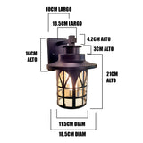 LÁMPARA DE EXTERIOR AMBER BLACK LED 12W LUZ CÁLIDA - SIN FOCO