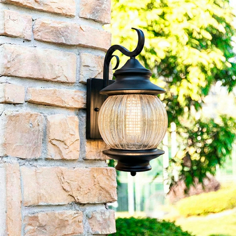 LÁMPARA DE EXTERIOR ELENA BLACK LED 12W LUZ CÁLIDA