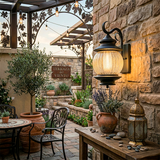 LÁMPARA DE EXTERIOR ELENA BLACK LED 12W LUZ CÁLIDA