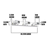 LÁMPARA DE ESPEJO DE PARED JIMENA SILVER LED 15W TRICOLOR