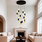 LÁMPARA COLGANTE PREMIUM BAHAMAS BLACK AND GOLD LED + CONTROL REMOTO