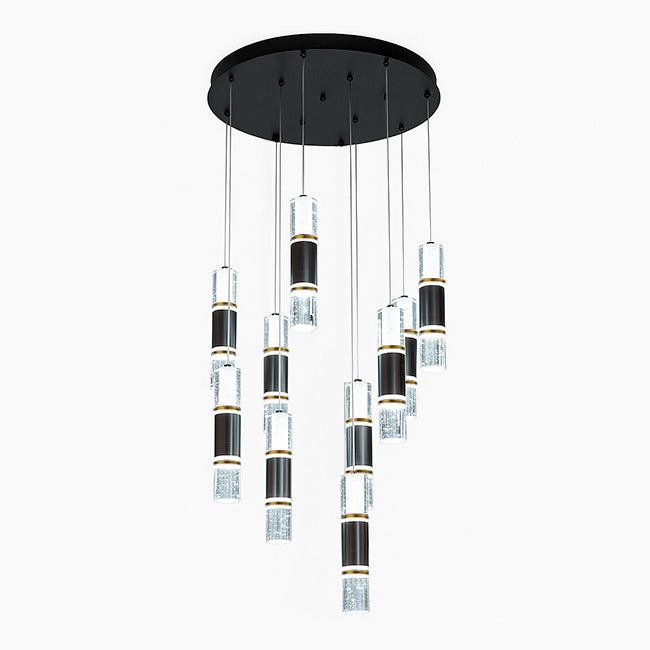 LÁMPARA COLGANTE PREMIUM BAHAMAS BLACK AND GOLD LED + CONTROL REMOTO
