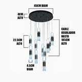 LÁMPARA COLGANTE PREMIUM BAHAMAS BLACK AND GOLD LED + CONTROL REMOTO