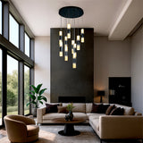 LÁMPARA COLGANTE PREMIUM BAHAMAS BLACK AND GOLD LED + CONTROL REMOTO