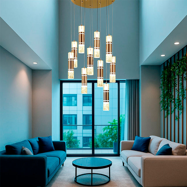 LÁMPARA COLGANTE PREMIUM BAHAMAS GOLD LED + CONTROL REMOTO