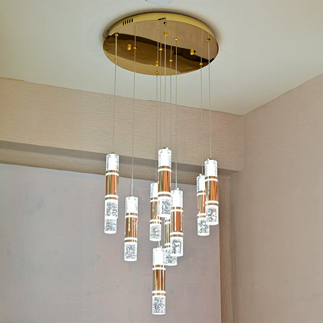 LÁMPARA COLGANTE PREMIUM BAHAMAS GOLD LED + CONTROL REMOTO