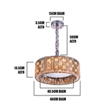 LÁMPARA COLGANTE DUQUESA CHROME LED + CONTROL REMOTO