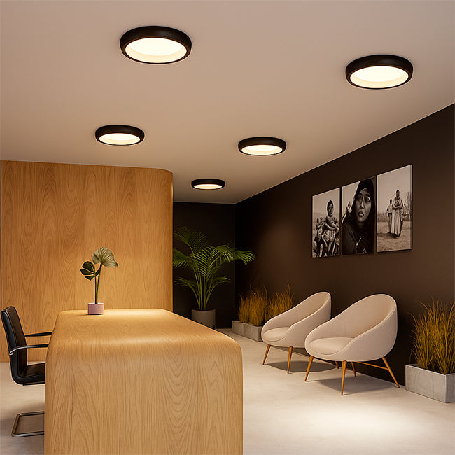 LÁMPARA DE TECHO VERENISE LED BLACK 45W + CONTROL REMOTO