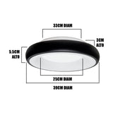 LÁMPARA DE TECHO VERENISE LED BLACK 45W + CONTROL REMOTO