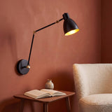 APLIQUE DE PARED ARTICULABLE OTTO BLACK GOLD E27 - SIN FOCO
