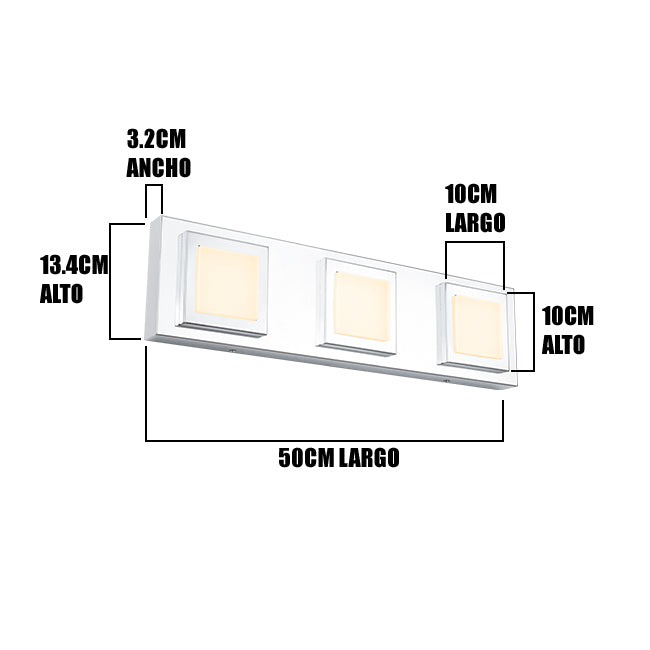 LÁMPARA DE ESPEJO DE PARED JULIANA SILVER LED 15W TRICOLOR