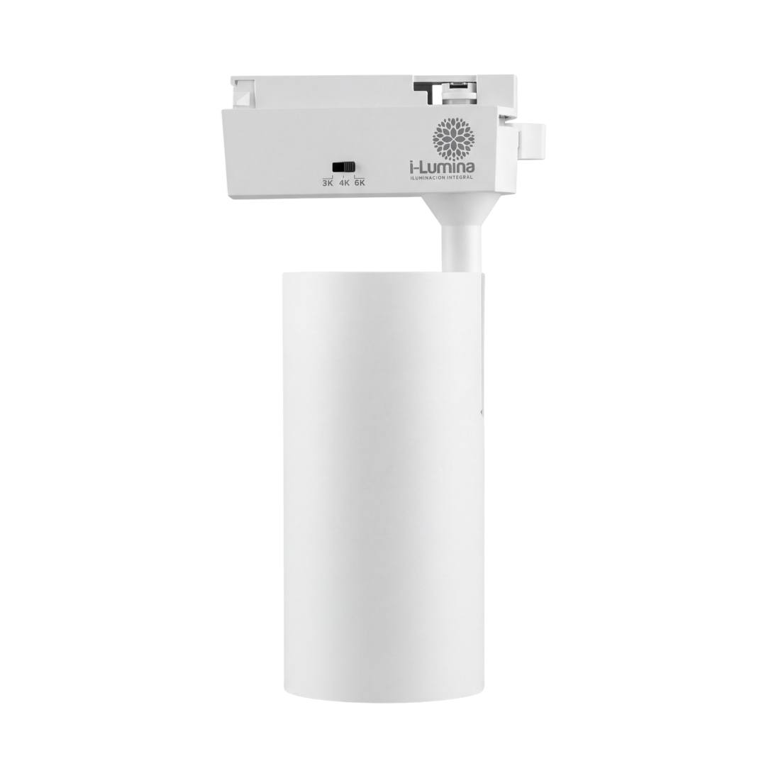 SPOT LED 220V PARA RIEL TRIXY WHITE 20W CCT 03 TONOS TRICOLOR DIRIGIBLE - RIEL NO INCLUIDO