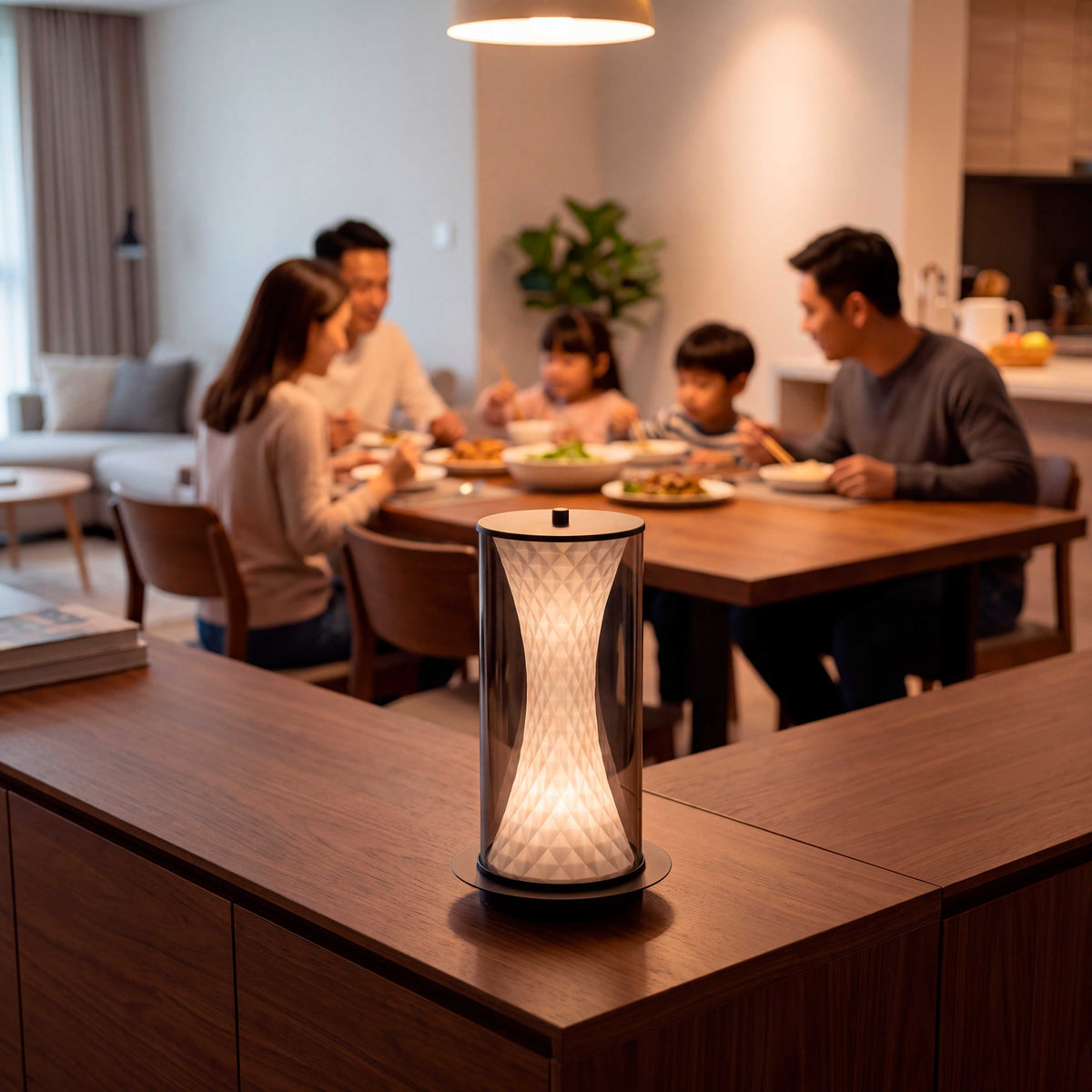 LÁMPARA DE MESA LED ONIX BLACK LUZ CÁLIDA