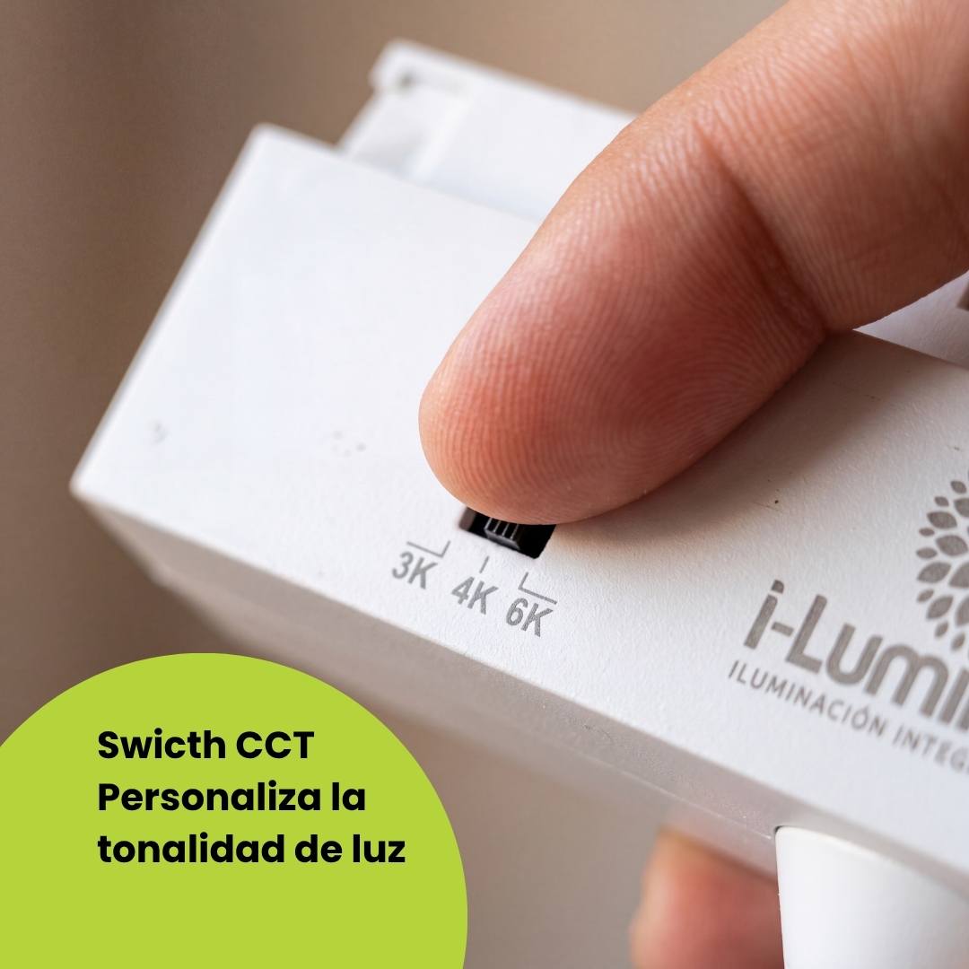 SPOT LED 220V PARA RIEL TRIXY WHITE 20W CCT 03 TONOS TRICOLOR DIRIGIBLE - RIEL NO INCLUIDO