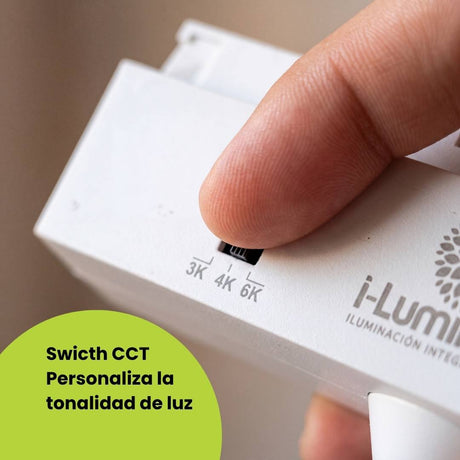 SPOT LED 220V PARA RIEL TRIXY WHITE 20W CCT 03 TONOS TRICOLOR DIRIGIBLE - RIEL NO INCLUIDO