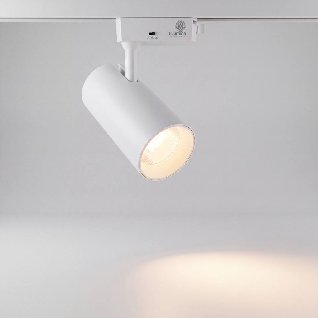 SPOT LED 220V PARA RIEL TRIXY WHITE 20W CCT 03 TONOS TRICOLOR DIRIGIBLE - RIEL NO INCLUIDO