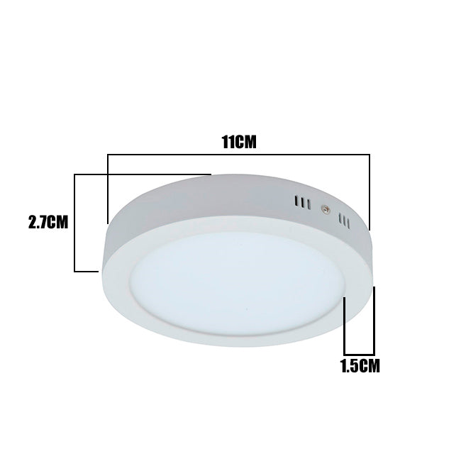 PANEL LED SIMPLE CIRCULAR 6W ADOSABLE LUZ CÁLIDA 3000K