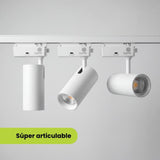 SPOT LED 220V PARA RIEL TRIXY WHITE 20W CCT 03 TONOS TRICOLOR DIRIGIBLE - RIEL NO INCLUIDO