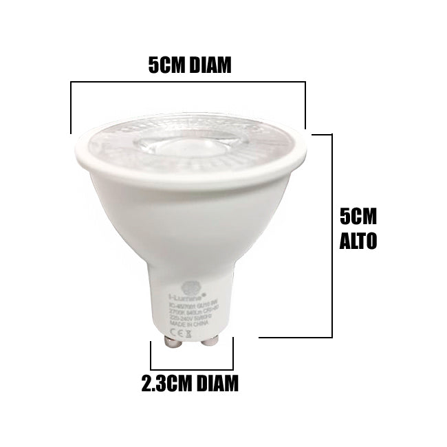 DICROICO LED 8W LUZ CÁLIDA GU10 I-LUMINA