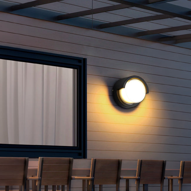 LÁMPARA DE EXTERIOR LED LUNA BLACK 12W LUZ CÁLIDA
