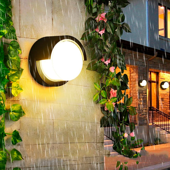 LÁMPARA DE EXTERIOR LED LUNA BLACK 12W LUZ CÁLIDA
