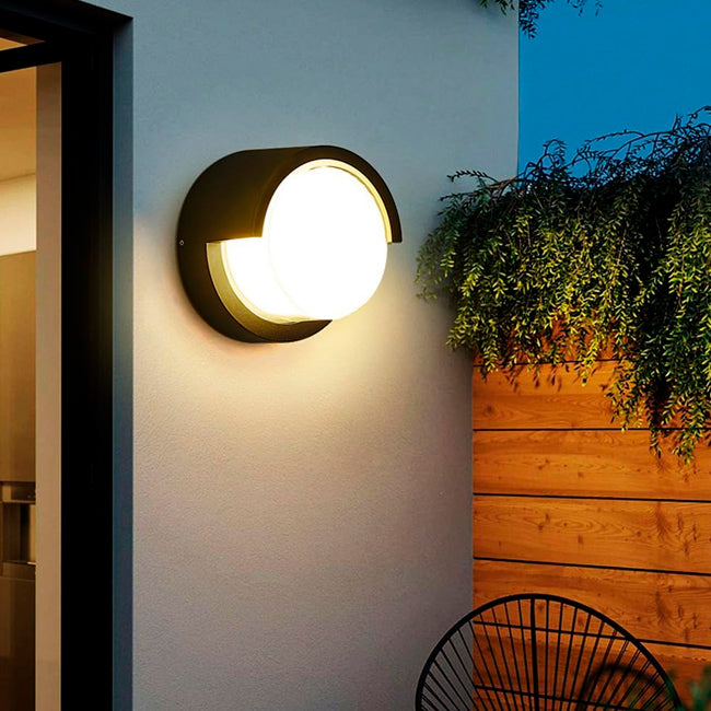 LÁMPARA DE EXTERIOR LED LUNA BLACK 12W LUZ CÁLIDA