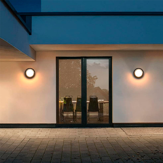 LÁMPARA DE EXTERIOR LED LUNA BLACK 12W LUZ CÁLIDA