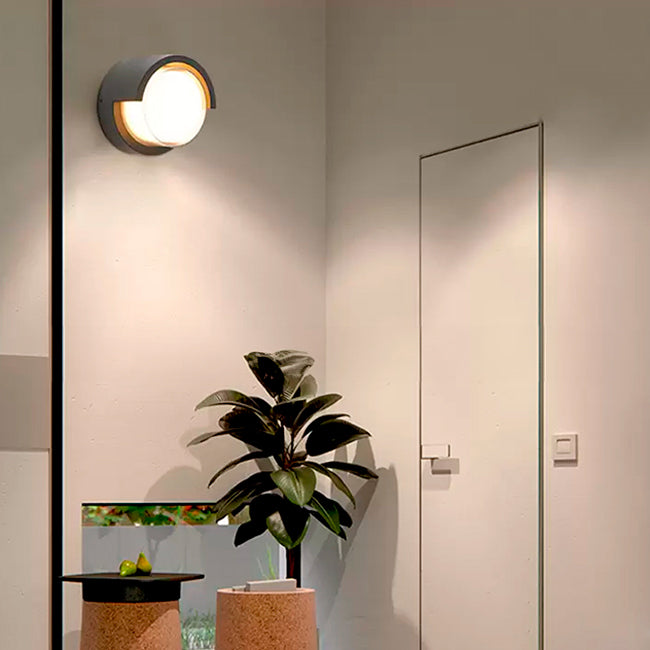 LÁMPARA DE EXTERIOR LED LUNA BLACK 12W LUZ CÁLIDA