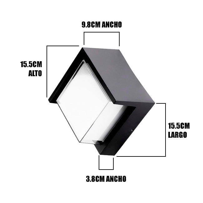 LÁMPARA DE EXTERIOR LED MEGAN BLACK 12W