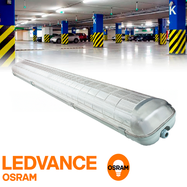 LUMINARIA HERMÉTICA TIPO INDIKO LED 1.20M OSRAM 02LUCES - SIN FOCOS