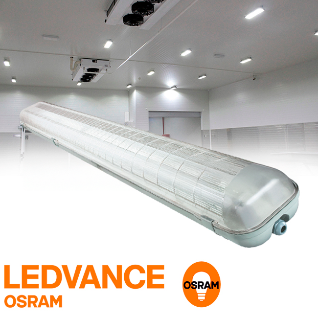 LUMINARIA HERMÉTICA TIPO INDIKO LED 1.20M OSRAM 02LUCES - SIN FOCOS