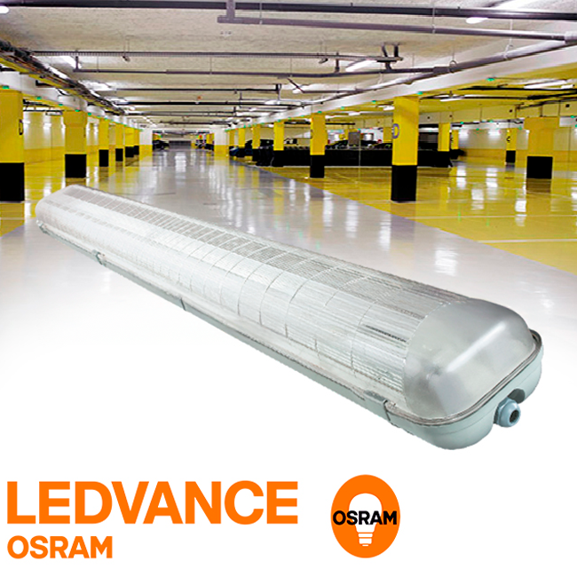 LUMINARIA HERMÉTICA TIPO INDIKO LED 1.20M OSRAM 02LUCES - SIN FOCOS