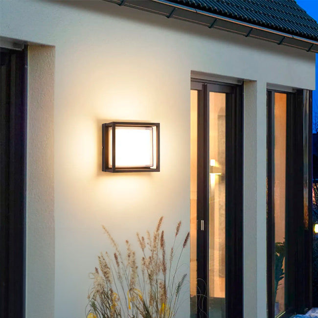 LÁMPARA DE EXTERIOR FRANCESCA BLACK LED 12W LUZ CÁLIDA