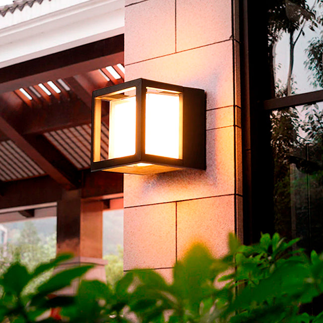 LÁMPARA DE EXTERIOR FRANCESCA BLACK LED 12W LUZ CÁLIDA