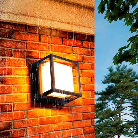 LÁMPARA DE EXTERIOR FRANCESCA BLACK LED 12W LUZ CÁLIDA