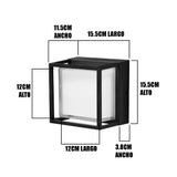 LÁMPARA DE EXTERIOR FRANCESCA BLACK LED 12W LUZ CÁLIDA