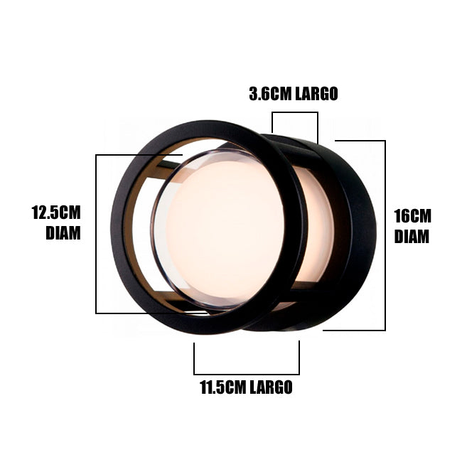 LÁMPARA DE EXTERIOR LED MARIETA BLACK 12W LUZ CÁLIDA