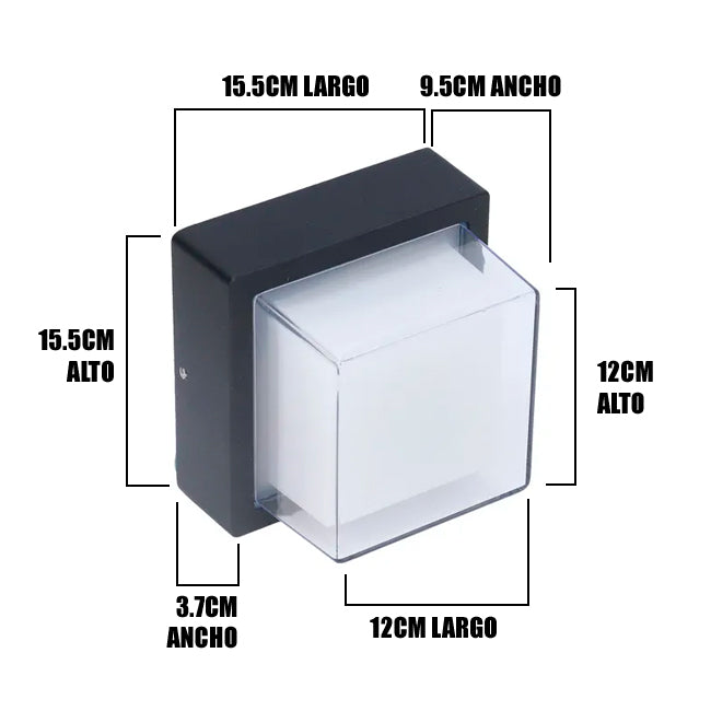 LÁMPARA DE EXTERIOR LED NOELIA BLACK LED LUZ CÁLIDA