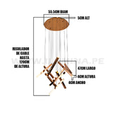 LÁMPARA COLGANTE PREMIUM STELLA GOLD LED + CONTROL REMOTO